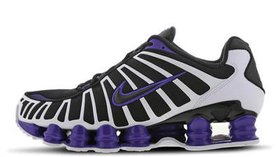 black and purple nike shox