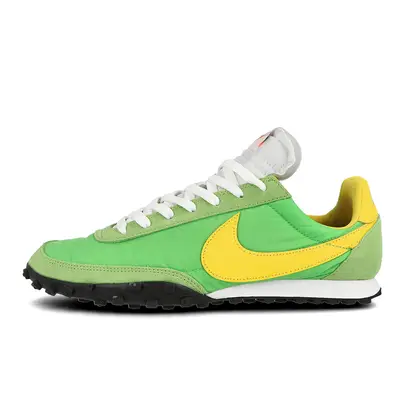 nike waffle racer green yellow