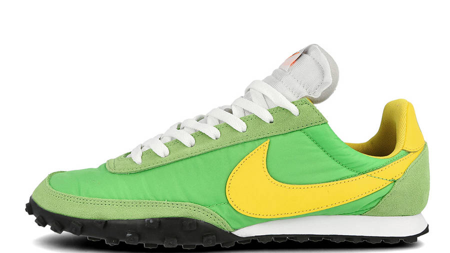 nike waffle racer green yellow