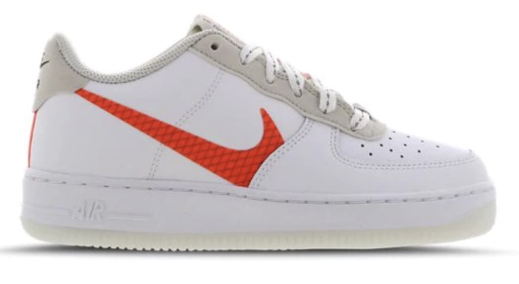 Nike air Force 1 white orange side