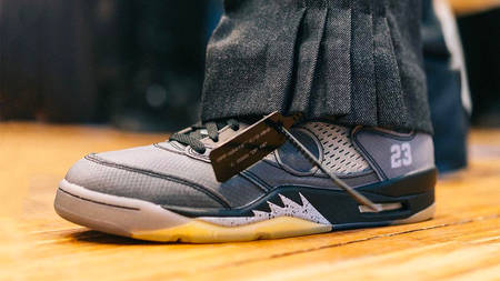 The Off-White x Air Jordan 5 "Black" Debuts At Paris Fashion Week The Off-White x Air Jordan 5 "Black" Debuts At Paris Fashion Week