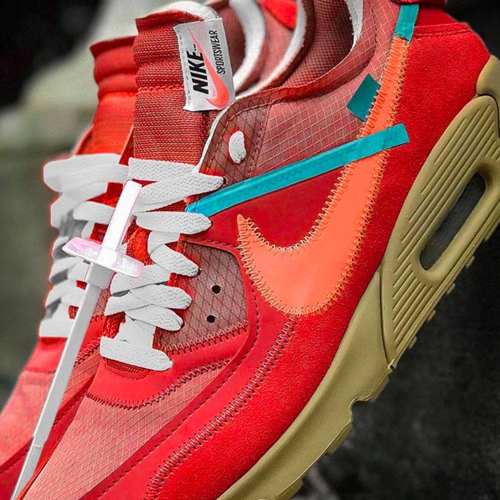 off white red air max