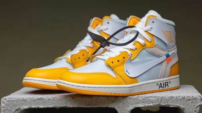 Off-White x Air Jordan 1 Canary Yellow Lifestyle Front