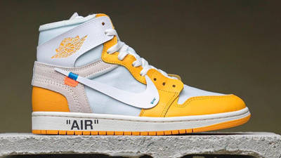 Off-White x Air Jordan 1 Canary Yellow Lifestyle Side