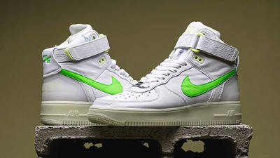 RSVP Gallery x Nike Air Force 1 High White Green side by side