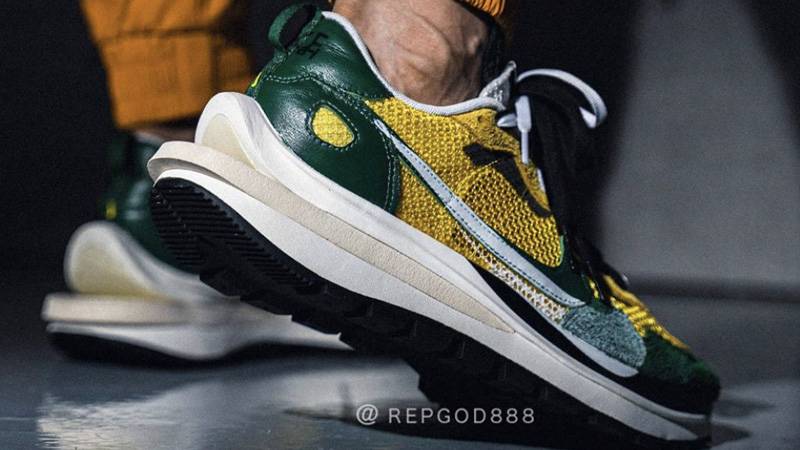 sacai x Nike VaporWaffle Tour Yellow Stadium Green | Where To Buy