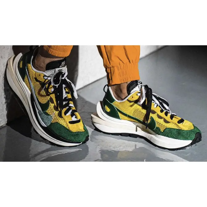 sacai x Nike VaporWaffle Tour Yellow Stadium Green | Where To Buy