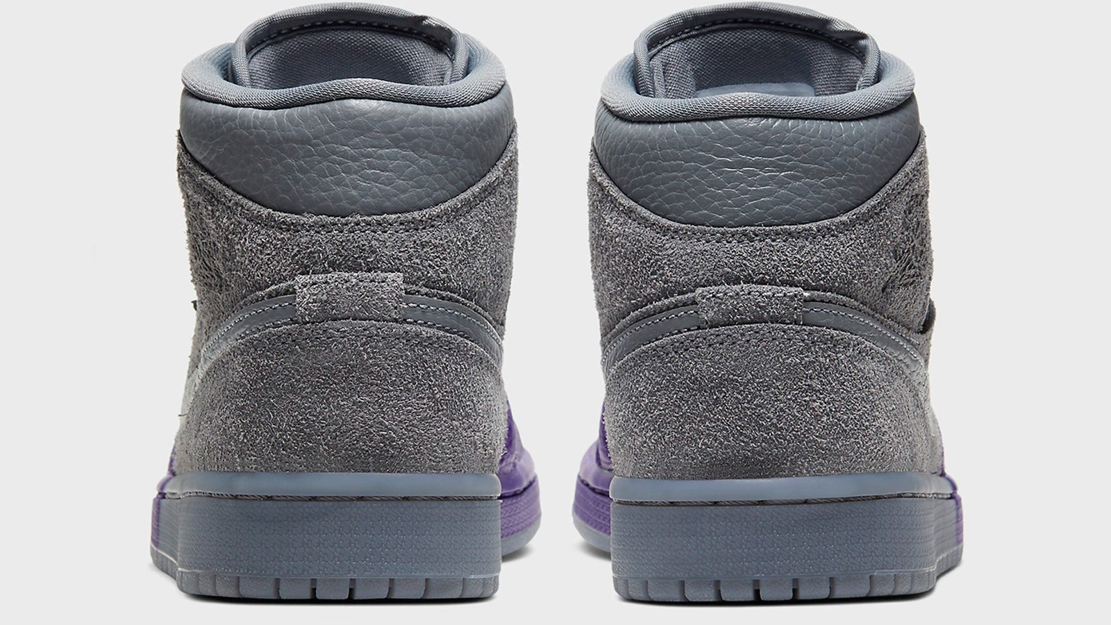 Sheila Rashid Air Jordan 1 grey purple