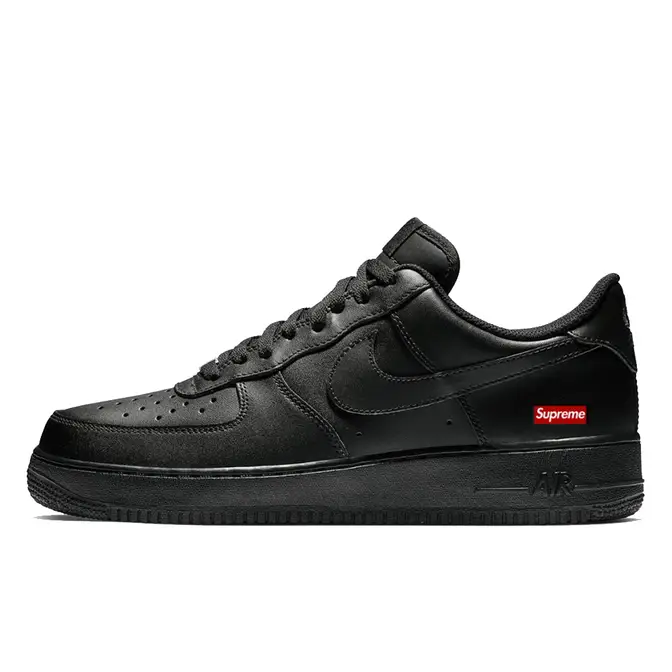 Supreme x Nike Air Force 1 Low Black/Black | Where To Buy | CU9225 