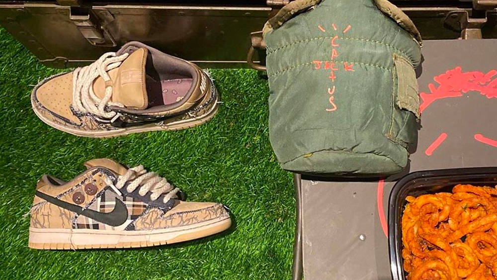 Image via Travis Scott Travis Scott x Nike SB Dunk Low "Cactus Jack"