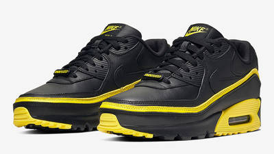 UNDEFEATED x Nike Air Max 90 Black Yellow CJ7197-001 front