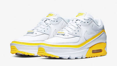 UNDEFEATED x Nike Air Max 90 White Yellow CJ7197-101 front