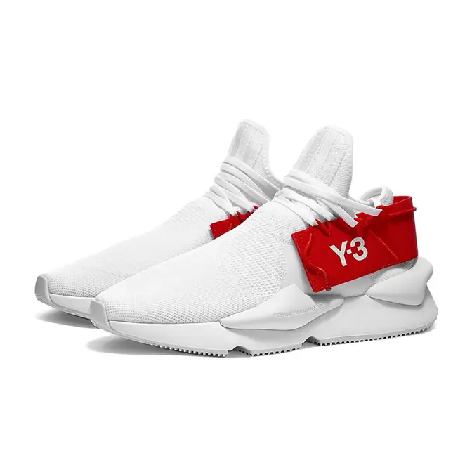 Y-3 Kaiwa Knit White Red Fv4562 front