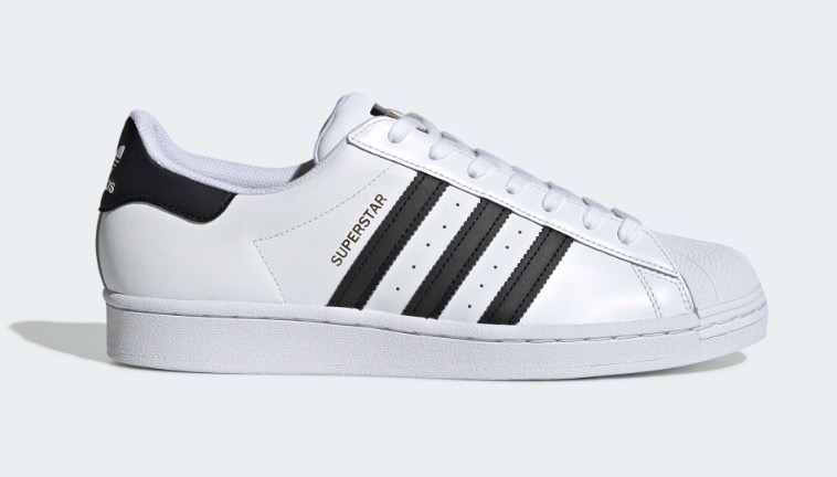 adidas superstar white black