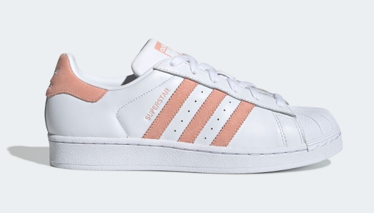 adidas superstar white pink