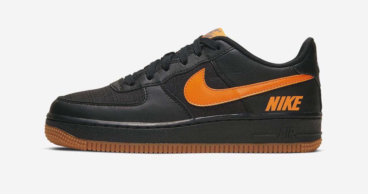 air force 1 waterproof black orange