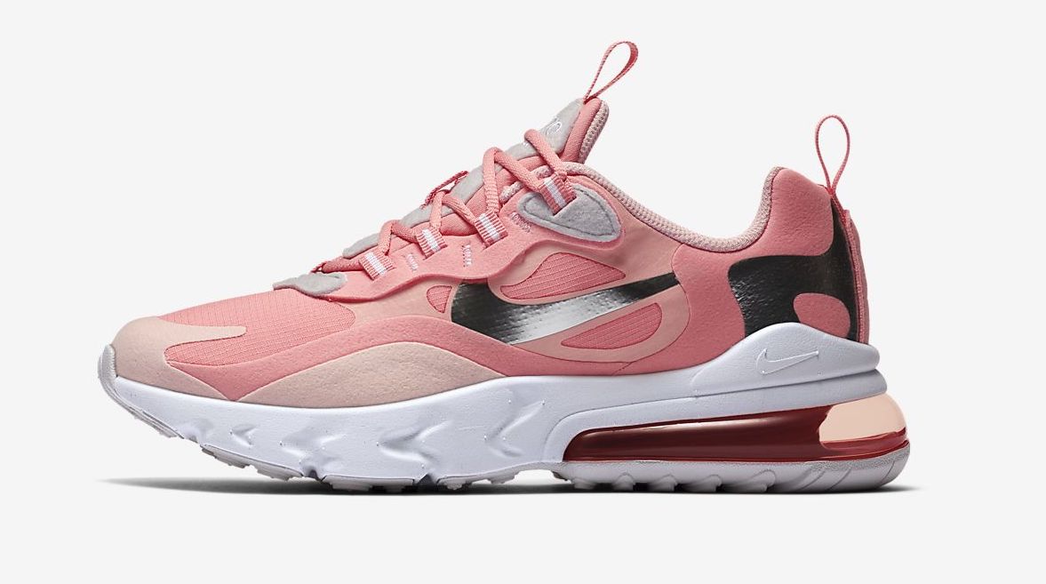 air max 270 react pink metallic silver