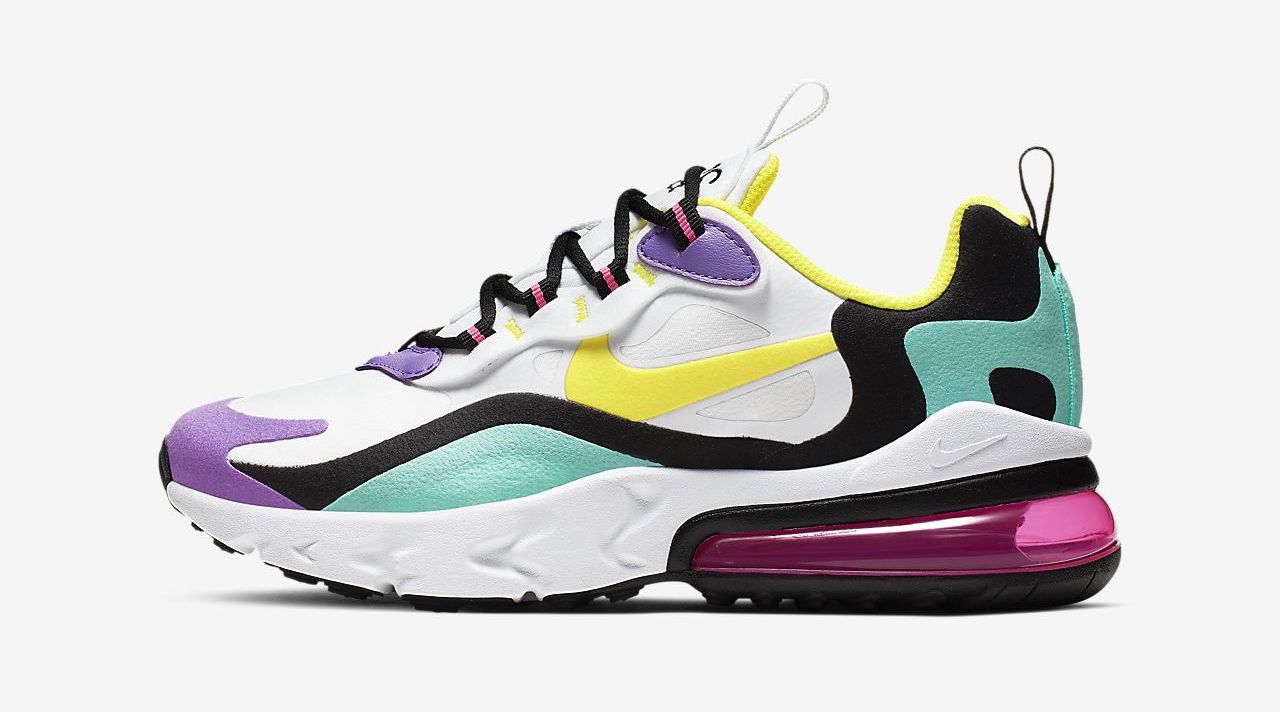 air max 270 react white purple