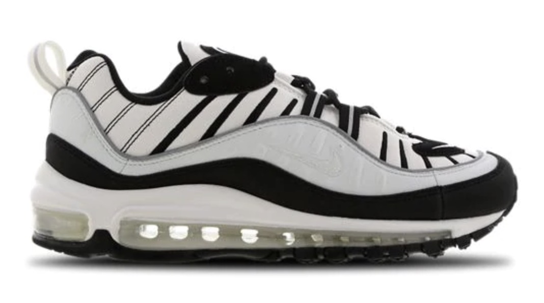 air max 98 white black