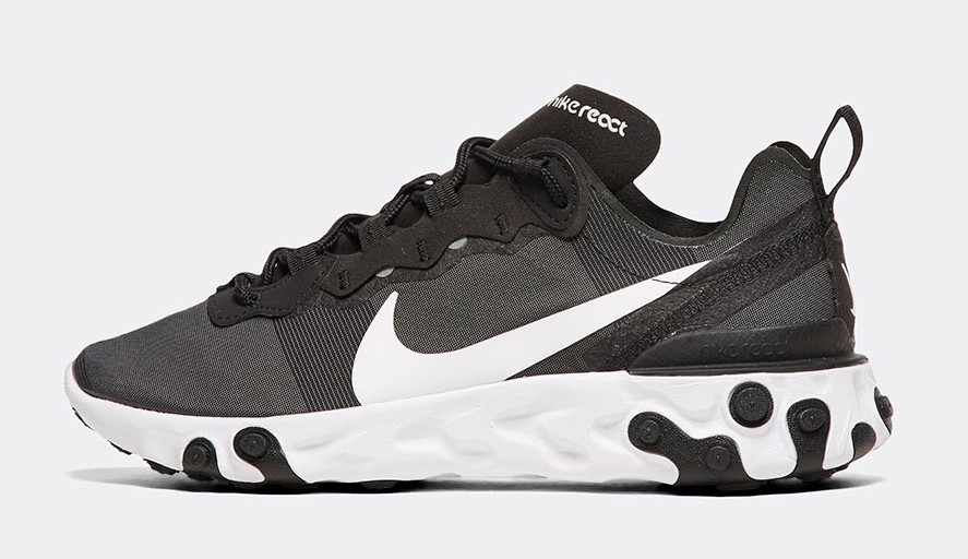 nike react element 55 white black