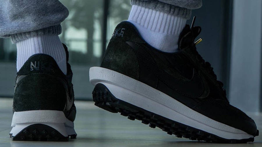 sacai x nike ld waffle black nylon