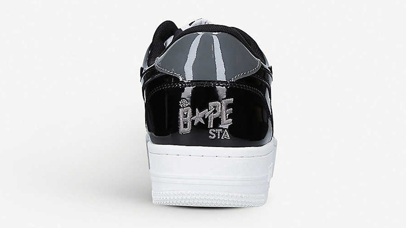 A BATHING APE Patent Low Top Black Grey Back