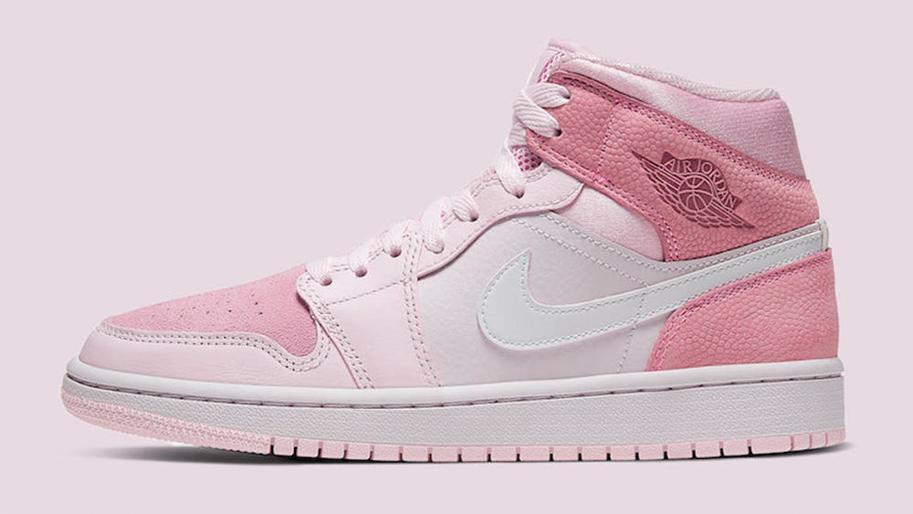 The Nike Air Jordan 1 Mid Gets A Blush Makeover In Digital Pink | The ...