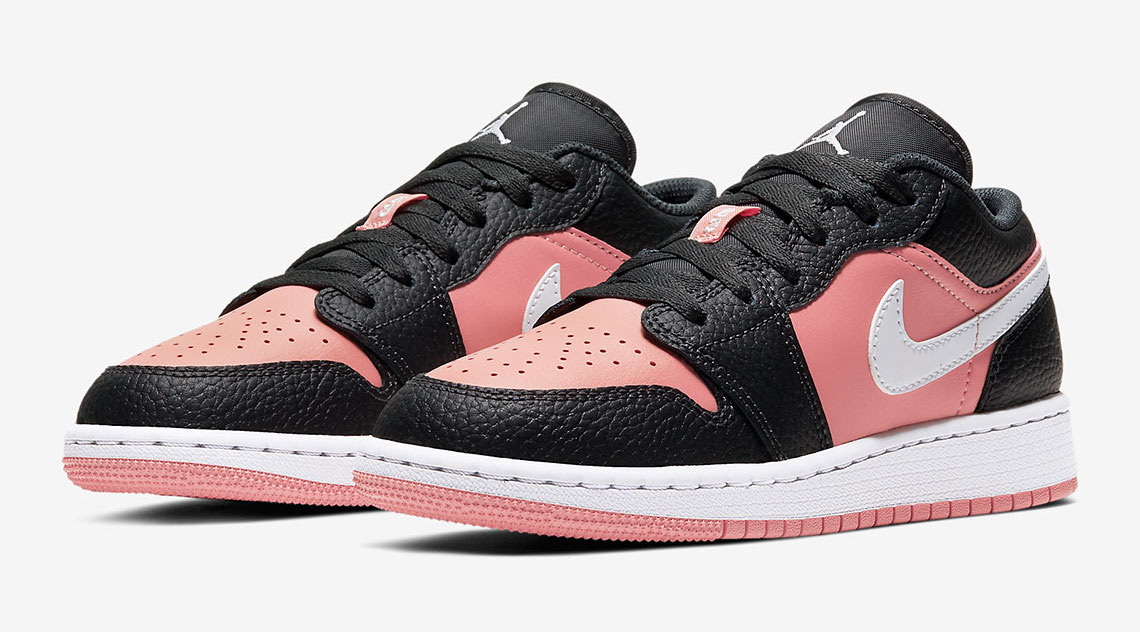 Air Jordan 1 Low. Pink. Quartz front