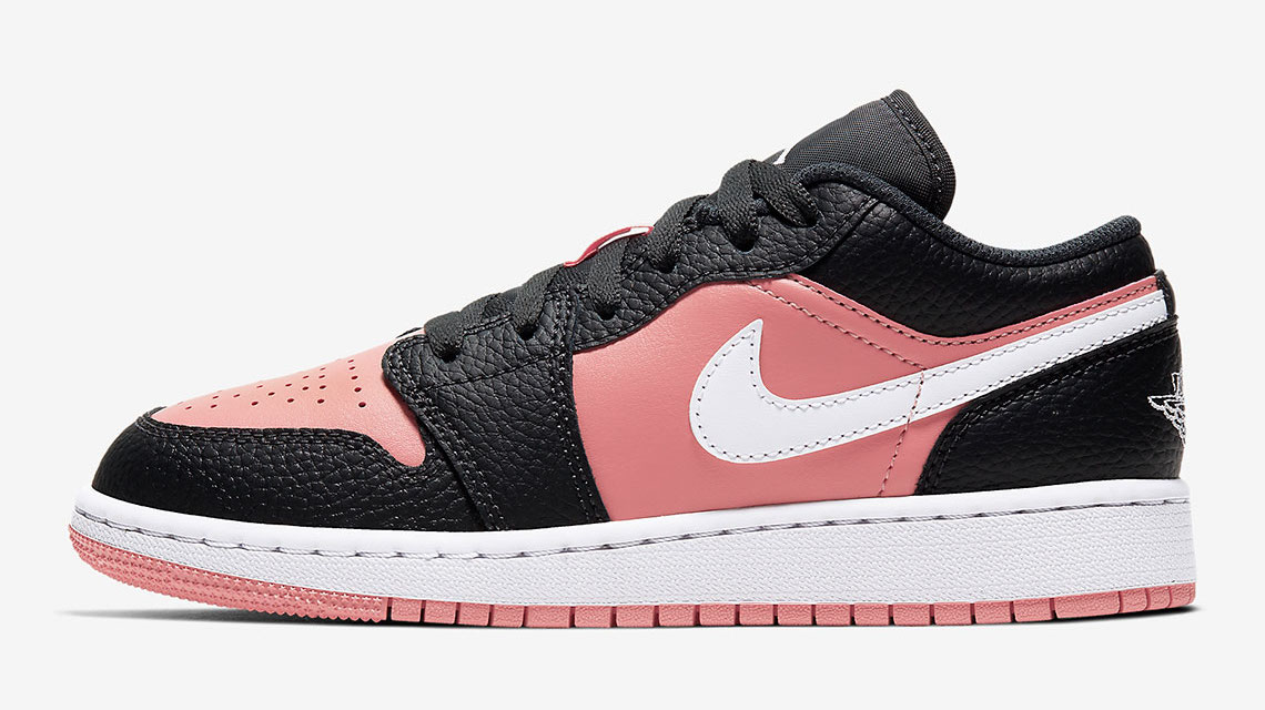 Air Jordan 1 Low. Pink. Quartz side