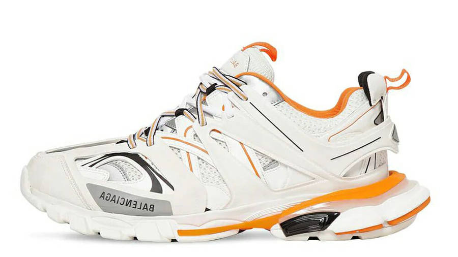 balenciaga track white orange