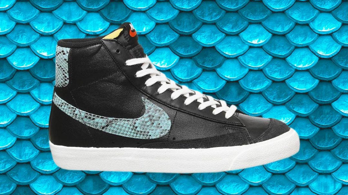 reptilian swoosh nike blazers