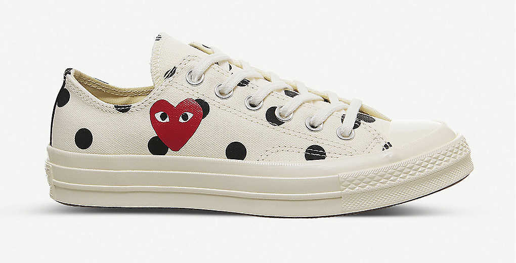 Commes Des Garcons x Converse Polka Dot White