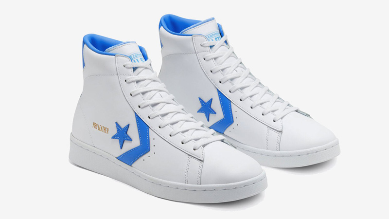 Converse Pro Leather High White Blue Front