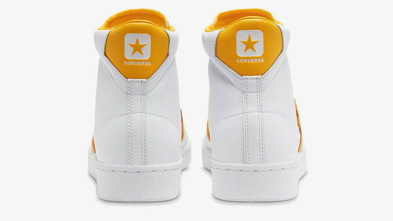 Converse Pro Leather Mid White Amarillo Back