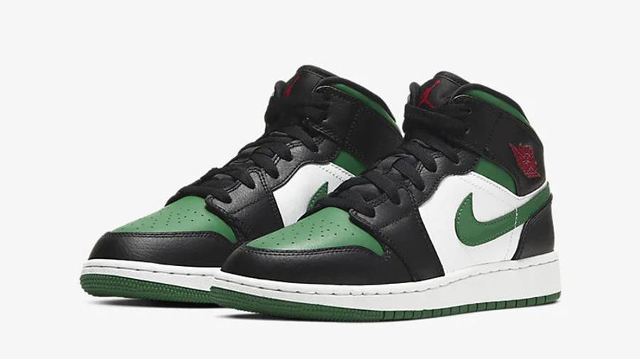 black and green jordan 1s