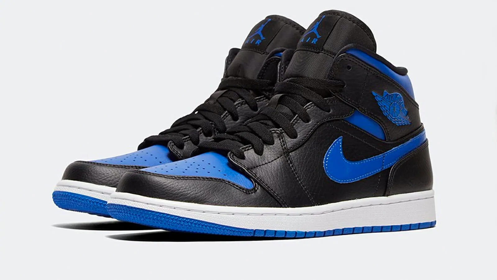 Air jordan 1 mid hot sale white black hyper royal