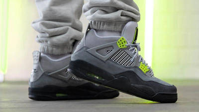 jordan 4s grey and lime green