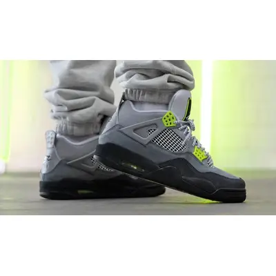 Grey and hotsell lime green jordans