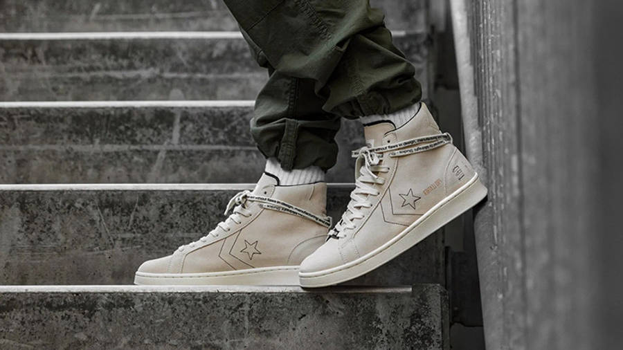 converse pro leather mid white