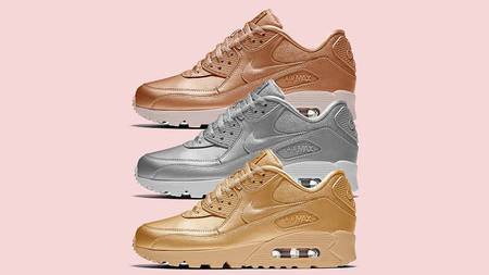 Three New Metallic Nike Air Max 90's Are Unveiled For The "Medal Pack" For 2020 Olympics Three New Metallic Nike Air Max 90's Are Unveiled For The "Medal Pack" For 2020 Olympics