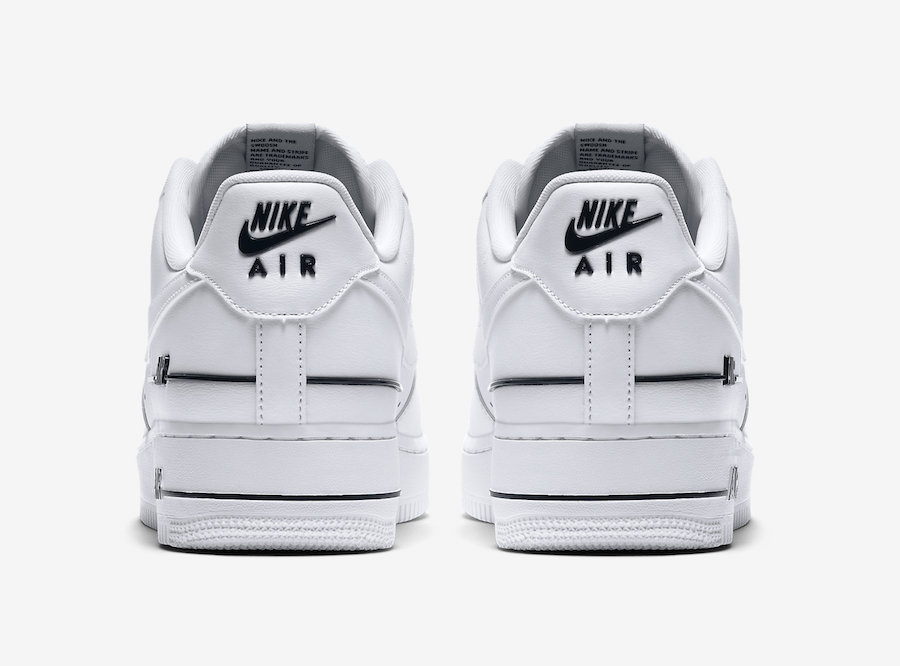 Nike Air Force 1 Low Double Air White Black back