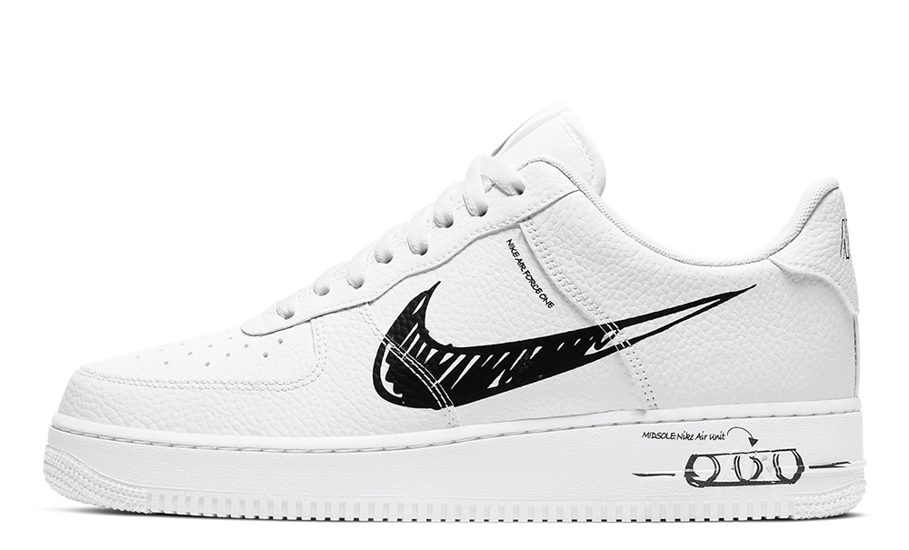 black and white nike ones