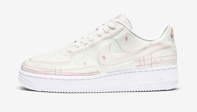 Nike Air Force 1 White Red Schematic