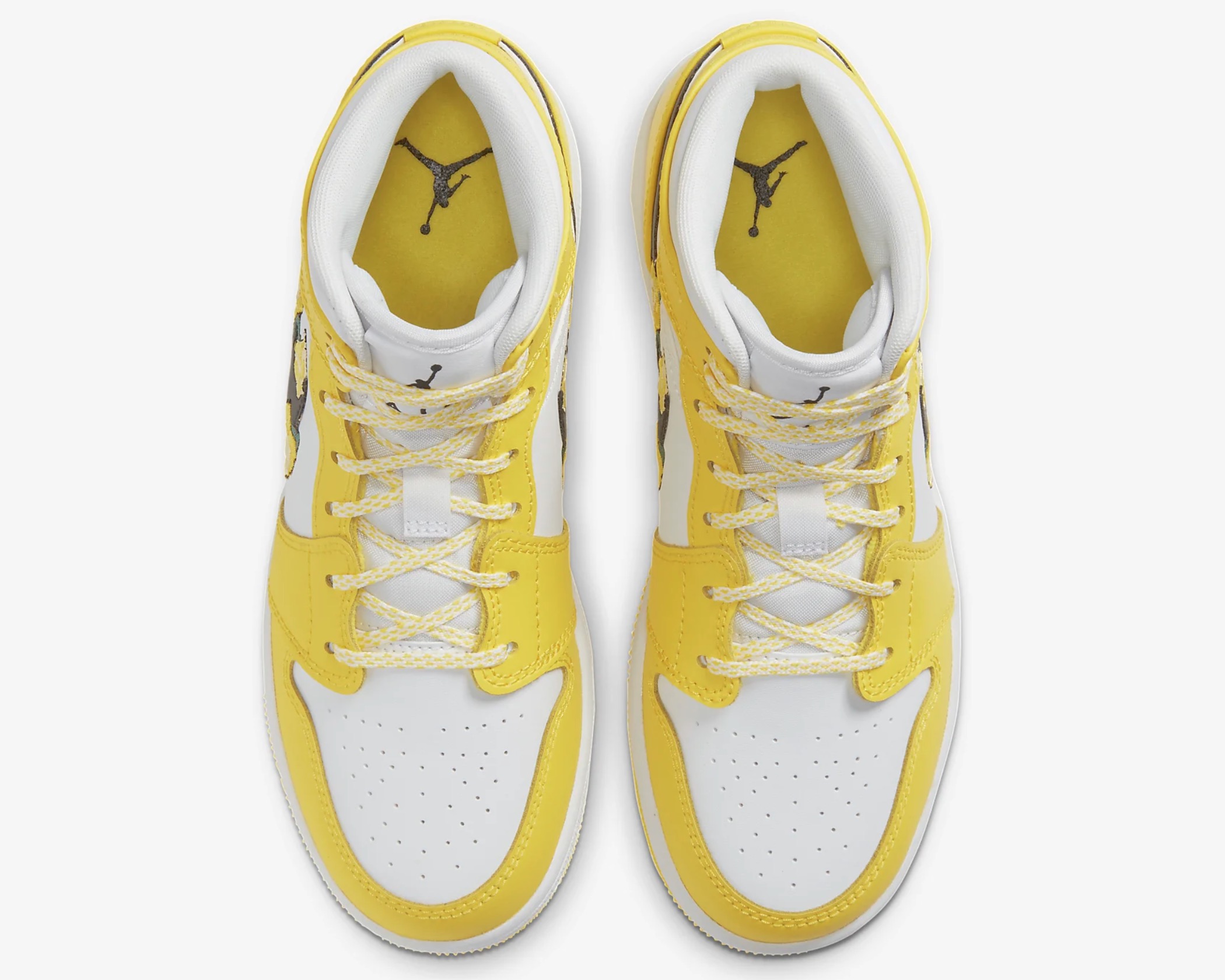 Nike Air Jordan 1 Mid AV5174-700 Floral Yellow 3