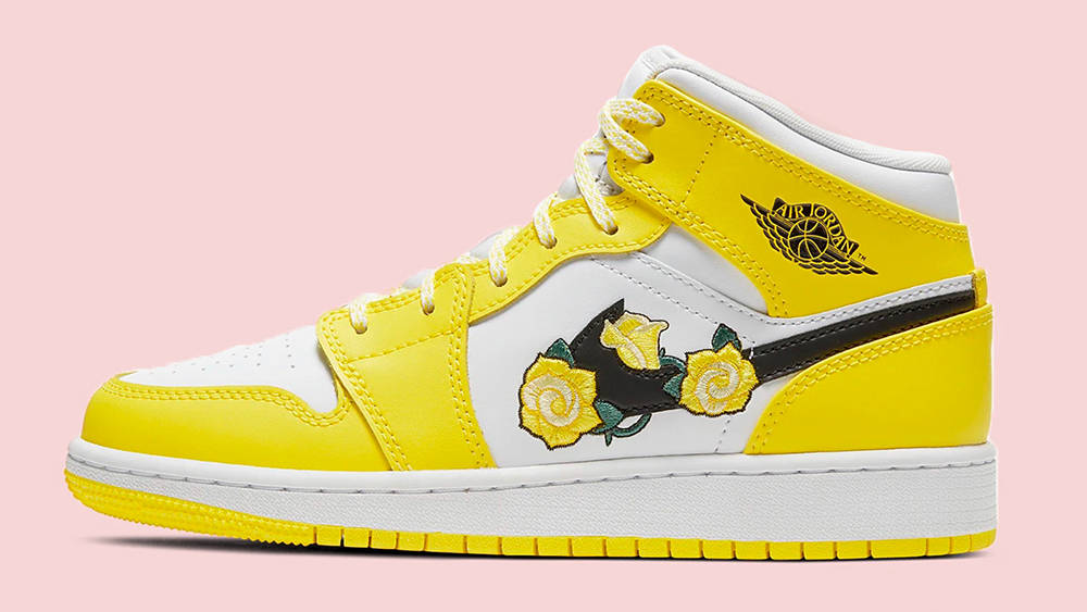 Nike Air Jordan 1 Mid Floral Dynamic Yellow Nike Air Jordan 1 Mid Floral Dynamic Yellow