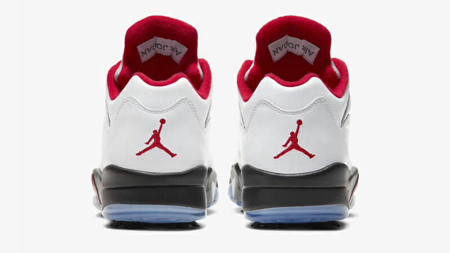 jordan 5 white and red