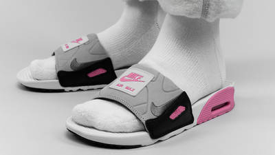 Nike Air Max 90 Slide White On Foot