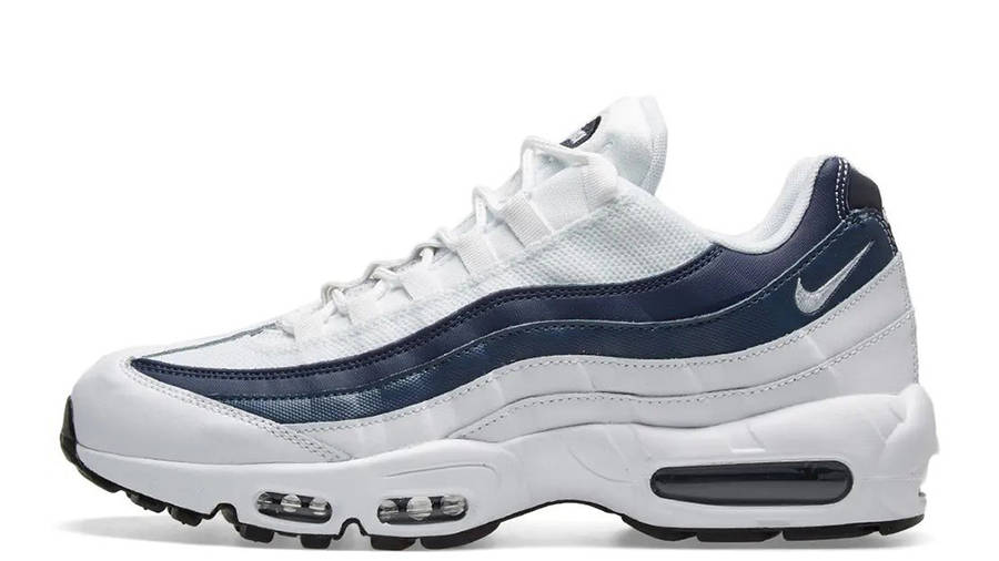 nike air max 95 navy blue and white