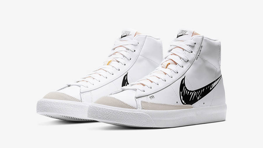 Nike Blazer Mid 77 White Black Sketch | Where To Buy | CW7580-101 | The ...