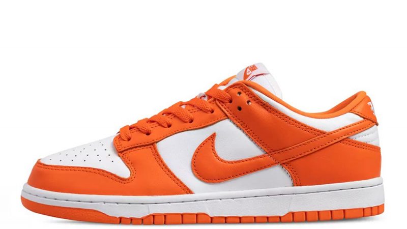 dunk low orange and white